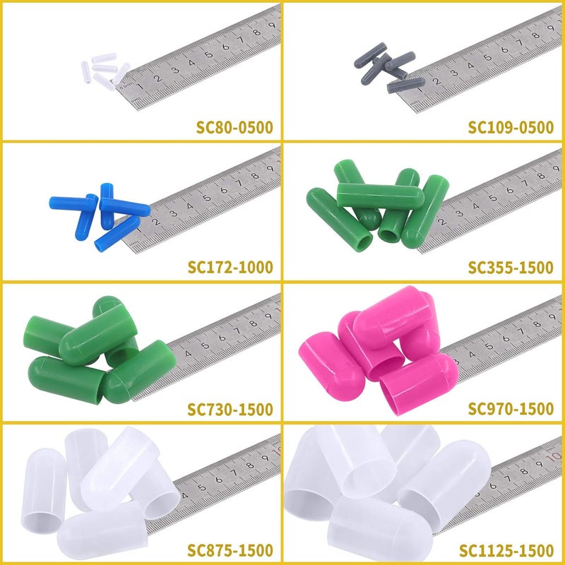 Mardatt 80Pcs Silicone Rubber Tapered Stopper Plug and Protective End Cap Assortment Kit Withstand High Temperature for Powder Coating Painting Anodizing Repairing Masking Spraying - Image 4